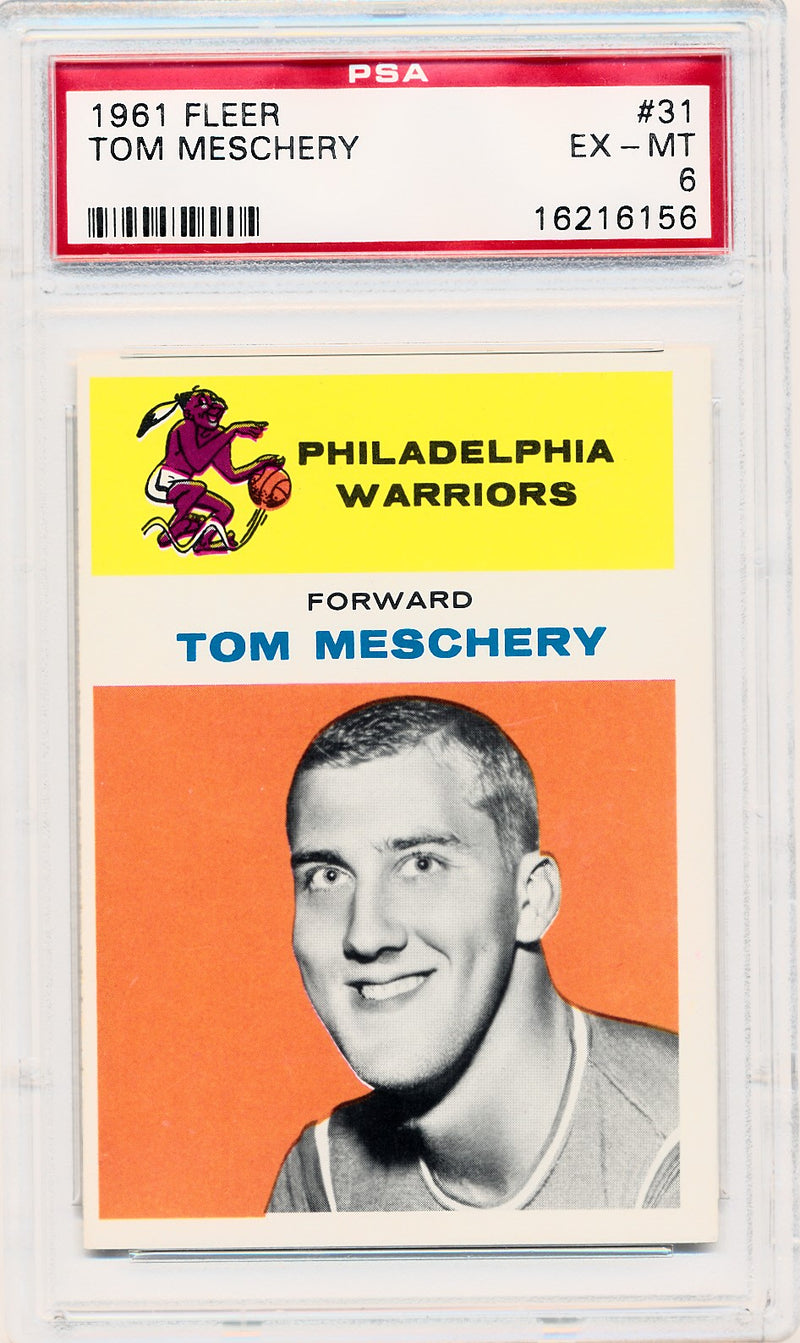 Fleer 1961 Philadelphia Warriors  #31 Tom Meschery  / PSA Grade 6