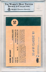 Fleer 1998-1999 Classic '61  #1 Kobe Bryant 30/61 / BGS Grade 9