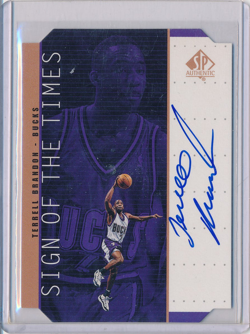 Upper Deck 1998-1999 SP Authentic Sign Of The Times #TB Terrell Brandon