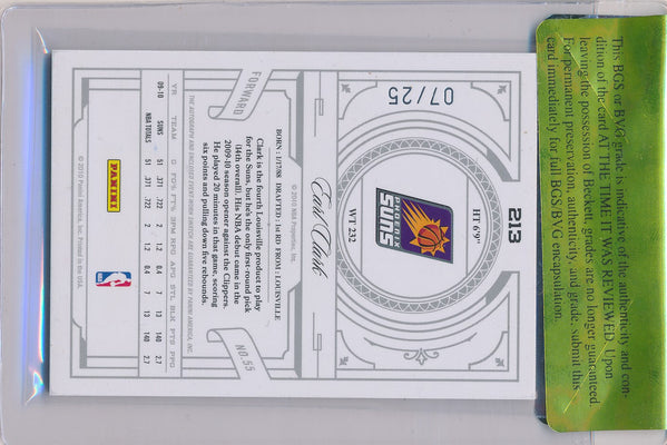 Panini 2009-2010 National Treasures Century Gold #213 Earl Clark 7/25 / Auto Grade 9