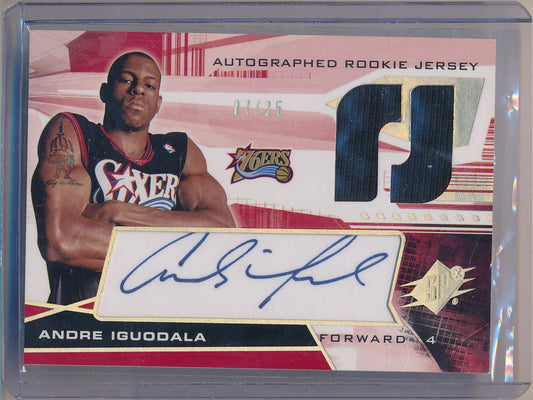 Upper Deck 2004-2005 SPx Auto Rookie Jersey #141 Andre Iguodala 7/25