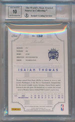 Panini 2012-2013 National Treasures NBA Logoman Autographs #132 Isiah Thomas 1/1 / BGS Grade 8.5 / Auto Grade 10