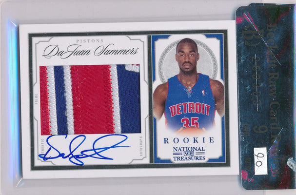 Panini 2009-2010 National Treasures Century Platinum #230 Dajuan Summers 3/5 / Auto Grade 9