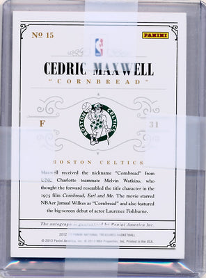 Panini 2012-2013 National Treasures  Notable Nicknames  #31 Cedric Maxwell 31/99