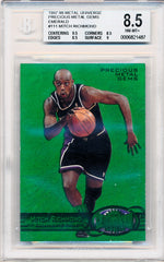 Skybox 1997-1998 Metal Universe Championship Precious Metal Gems Green #111 Mitch Richmond 10/100 / BGS Grade 8.5