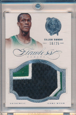 Panini 2012-2013 Flawless Silver Jumbo Patches #31 Rajon Rondo 10/25