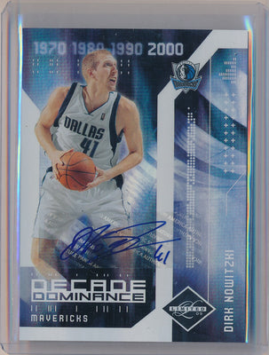 Panini 2009-2010 Limited Decade Dominance Auto #20 Dirk Nowitzki 9/25