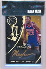 Panini 2012-2013 Immaculate Collection Title Winners Autographs #TWAG Mark Aguirre 2/2 / Auto Grade 10