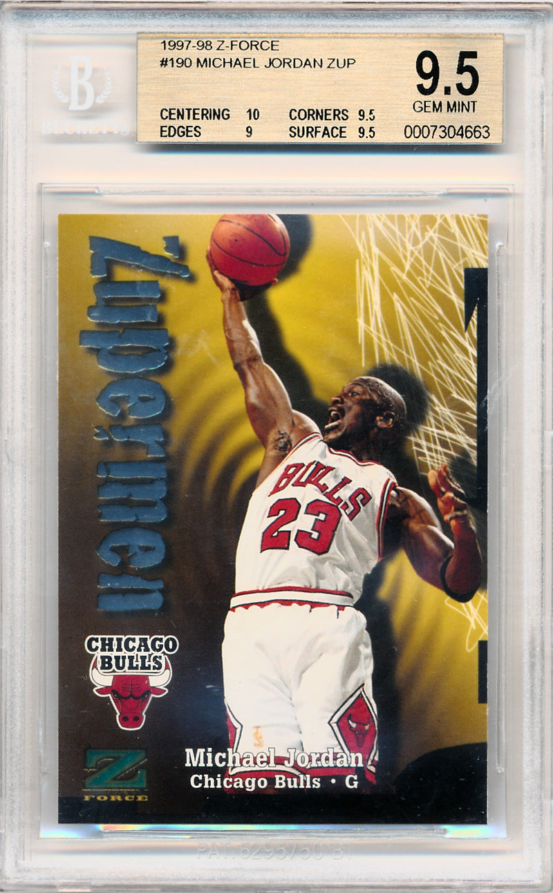 Skybox 1997-1998 Z-Force Zuperman #190 Michael Jordan  / BGS Grade 9.5