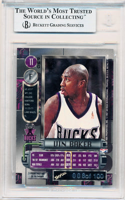 Skybox 1997-1998 Metal Universe Championship Precious Metal Gems Green #11 Vin Baker 8/100 / BGS Grade 8.5