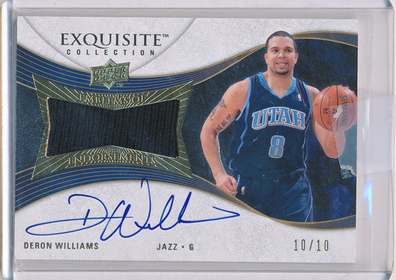 Upper Deck 2007-2008 Exquisite Collection Emblems Of Endorsement #EEDW Deron Williams 10/10