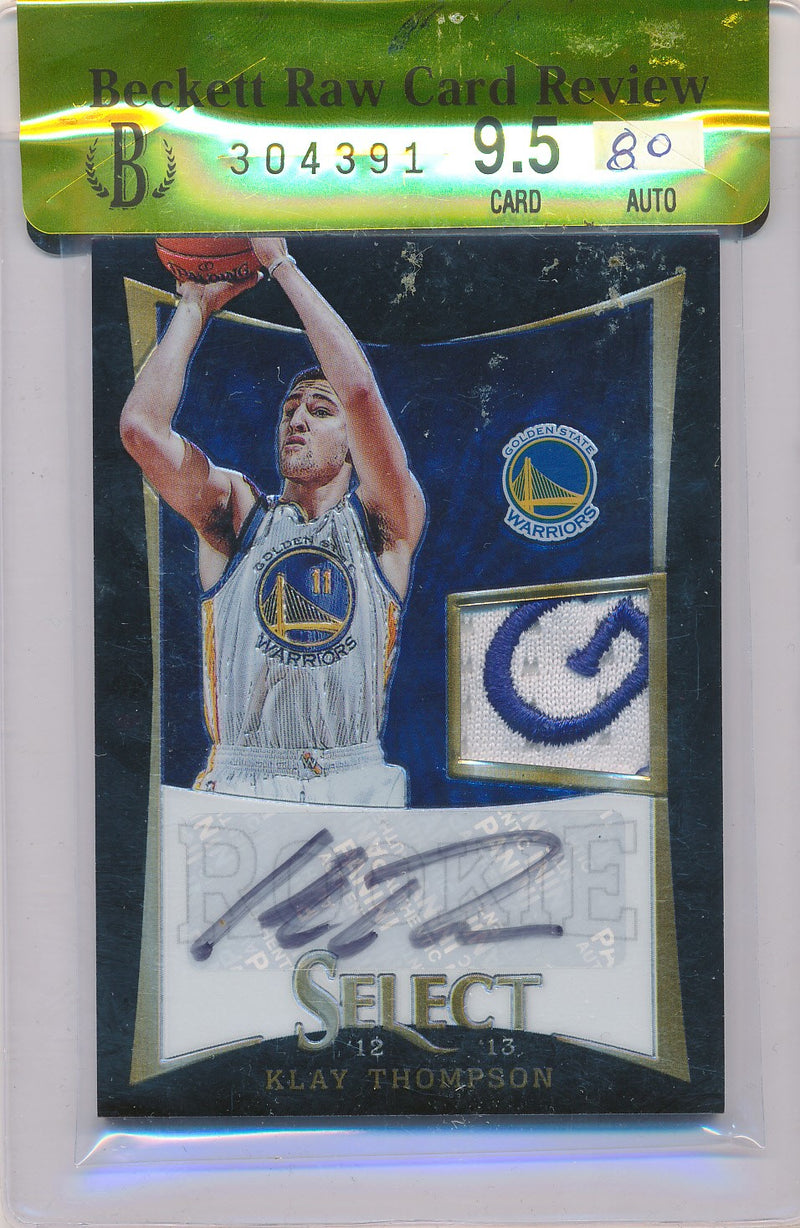 Panini 2012-2013 Select  #246 Klay Thompson 1/1 / Auto Grade 8