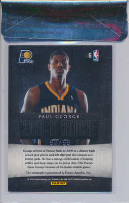 Panini 2010-2011 Limited Next Day RC Auto #6 Paul George 92/99 / BGS Grade 8.5 / Auto Grade 10