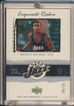 Upper Deck 2003-2004 Exquisite Collection Gold Rookie #44 Maurice Williams 4/25