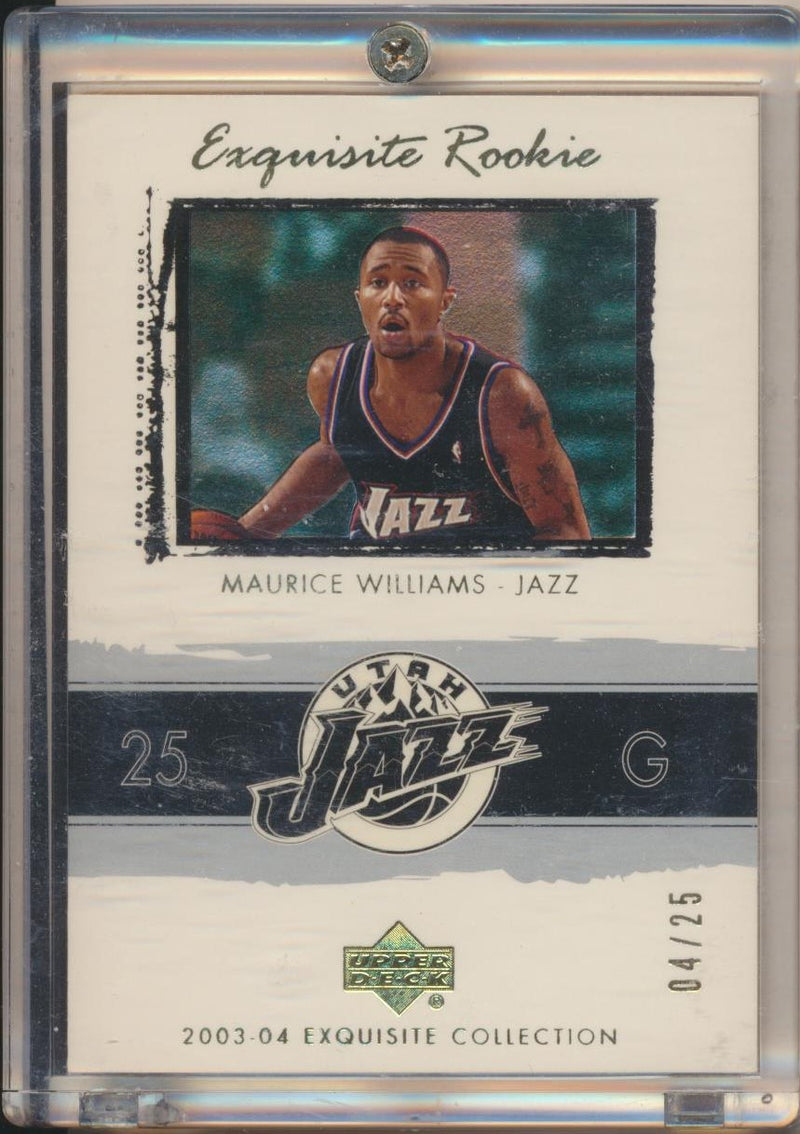 Upper Deck 2003-2004 Exquisite Collection Gold Rookie #44 Maurice Williams 4/25