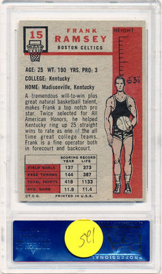 Topps Bowman 1957 Boston Celtics  #15 Frank Ramsey  / PSA Grade 8