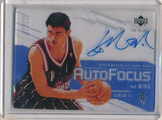 Upper Deck 2003-04 UD Glass Auto Focus #YM Yao Ming