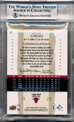 Upper Deck 2009-2010 Exquisite Collection Jerseys #23 Michael Jordan 24/25 / BGS Grade 9