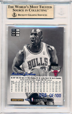 Fleer 1997-1998 Flair Showcase Legacy Collection Row 2 #1 Michael Jordan 6/100 / BGS Grade 9.5