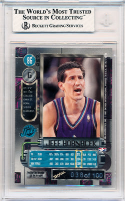 Skybox 1997-1998 Metal Universe Championship Precious Metal Gems Red #86 Jeff Hornacek 38/100 / BGS Grade 8