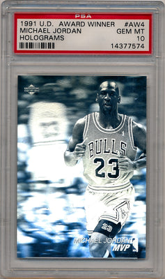 Upper Deck 1991 Award Winner Holograms #AW4 Michael Jordan  / PSA Grade 10