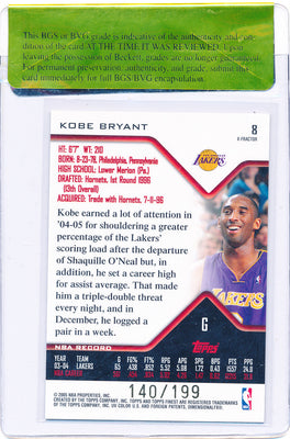 Topps 2005 Finest X-Fractor #8 Kobe Bryant 140/199