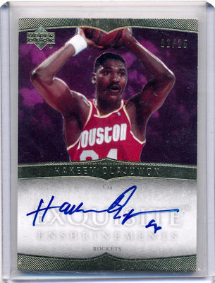 Upper Deck 2006-2007 Exquisite Collection Exquisite Enshrinements #EXHO Hakeem Olajuwon 2/25