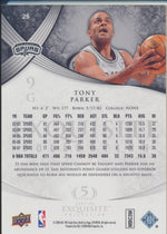 Upper Deck 2007-2008 Exquisite Collection Base #25 Tony Parker 83/225