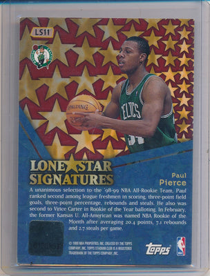 Topps 1999-2000 Stadium Club Lone Star Signatures #LS11 Paul Pierce