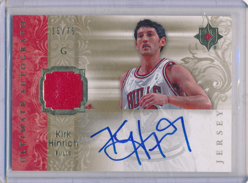 Upper Deck 2006-07 Ultimate Collection  Ultimate Jersey Autographs #AU-KH Kirk Hinrich  15/75