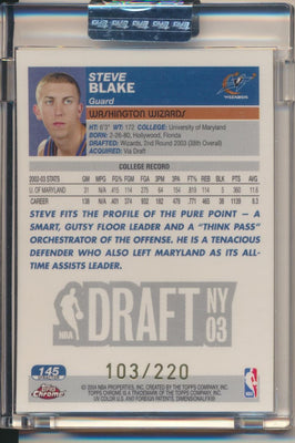 Topps  2003-2004 Chrome  X-Fractor #145 Steve Blake 103/220