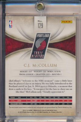 Panini 2013-2014 Immaculate RPA #129 C.J. McCollum 61/99