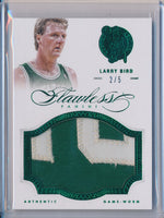 Panini 2012-2013 Flawless Emerald Jumbo Patches #60 Larry Bird 2/5