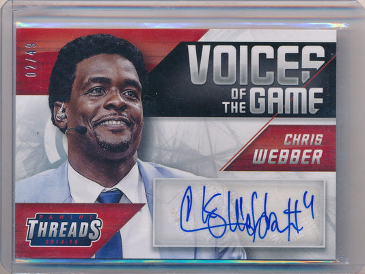 Panini 2014-2015 Panini Threads Voices Of The Game #9 Chris Webber 2/49