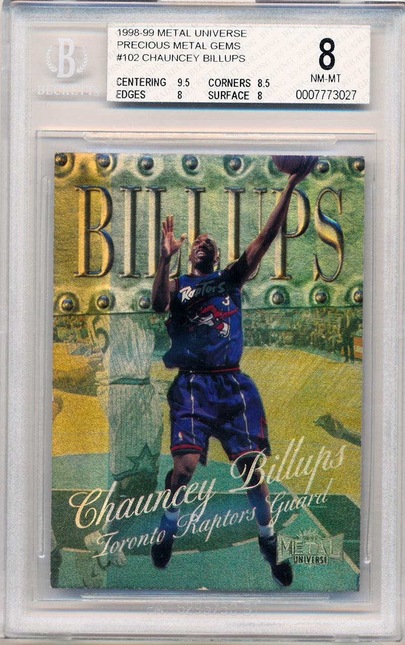 Skybox 1998-1999 Metal Universe Championship Precious Metal Gems #102 Chauncey Billups 15/50 / BGS Grade 8