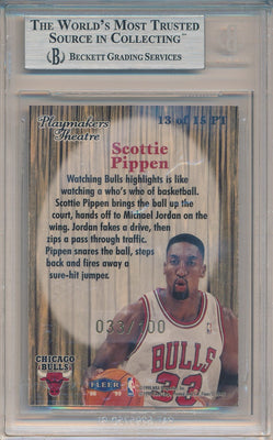 Fleer 1998-1999 Tradition Playmaker Theatre #13/15PT Scottie Pippen 33/100 / BGS Grade 9