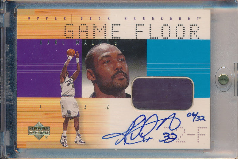 Upper Deck 1999-2000 UD HardCourt Game Floor #KM-A Karl Malone 6/32