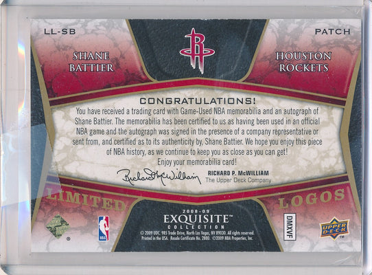 Upper Deck 2008-2009 Exquisite Collection Limited Logos #LLSB Shane Battier 13/25