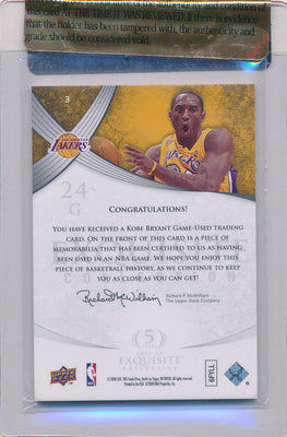 Upper Deck 2007-2008 Exquisite Collection  #3 Kobe Bryant 9/25