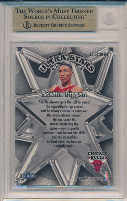 Fleer 1997-1998 Ultra Ultra Stars #15/20US Scottie Pippen  / BGS Grade 9.5