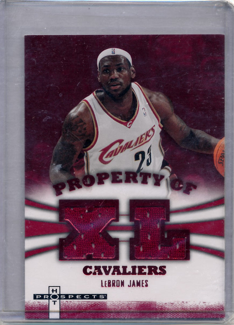 2007-2008 Hot Prospects Property Of Cavaliers #POLJ Lebron James 22/25