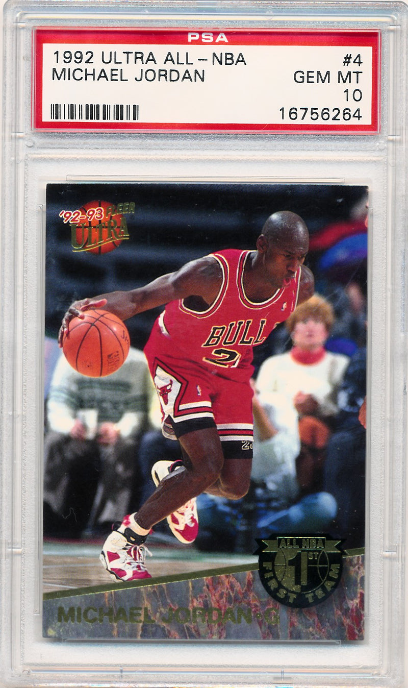 Fleer 1992-1993 Ultra All-NBA #4 Michael Jordan 4/15 / PSA Grade 10