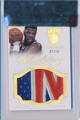 Panini 2012-2013 Flawless Gold Jumbo Patches #73 Patrick Ewing 07/10 / BGS Grade 8.5