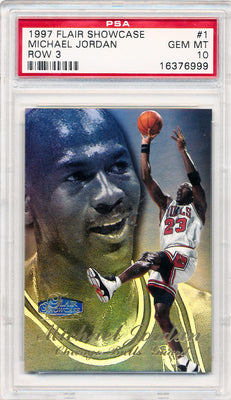 Fleer 1997-1998 Flair Showcase Row 3 #1 Michael Jordan  / PSA Grade 10