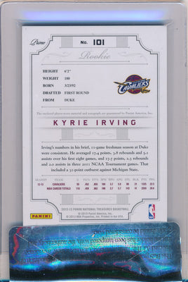 Panini 2012-2013 National Treasures Rookie Card #101 Kyrie Irving 6/25 / BGS Grade 8.5 / Auto Grade 9