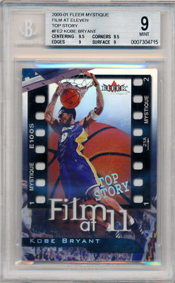 Fleer 2000-2001 Fleer Mystique Film At Eleven Top Story #FE2 Kobe Bryant 9/11 / BGS Grade 9