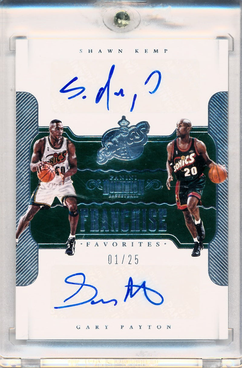 Panini 2017-2018 Dominion Basketball Franchise Favorites #FF-SEA Shawn Kemp / Gary Payton 1/25