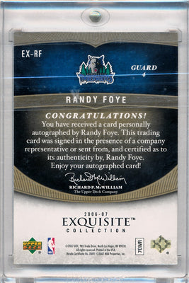 Upper Deck 2006-2007 Exquisite Collection Exquisite Enshrinements #EXRF Randy Foye 21/25