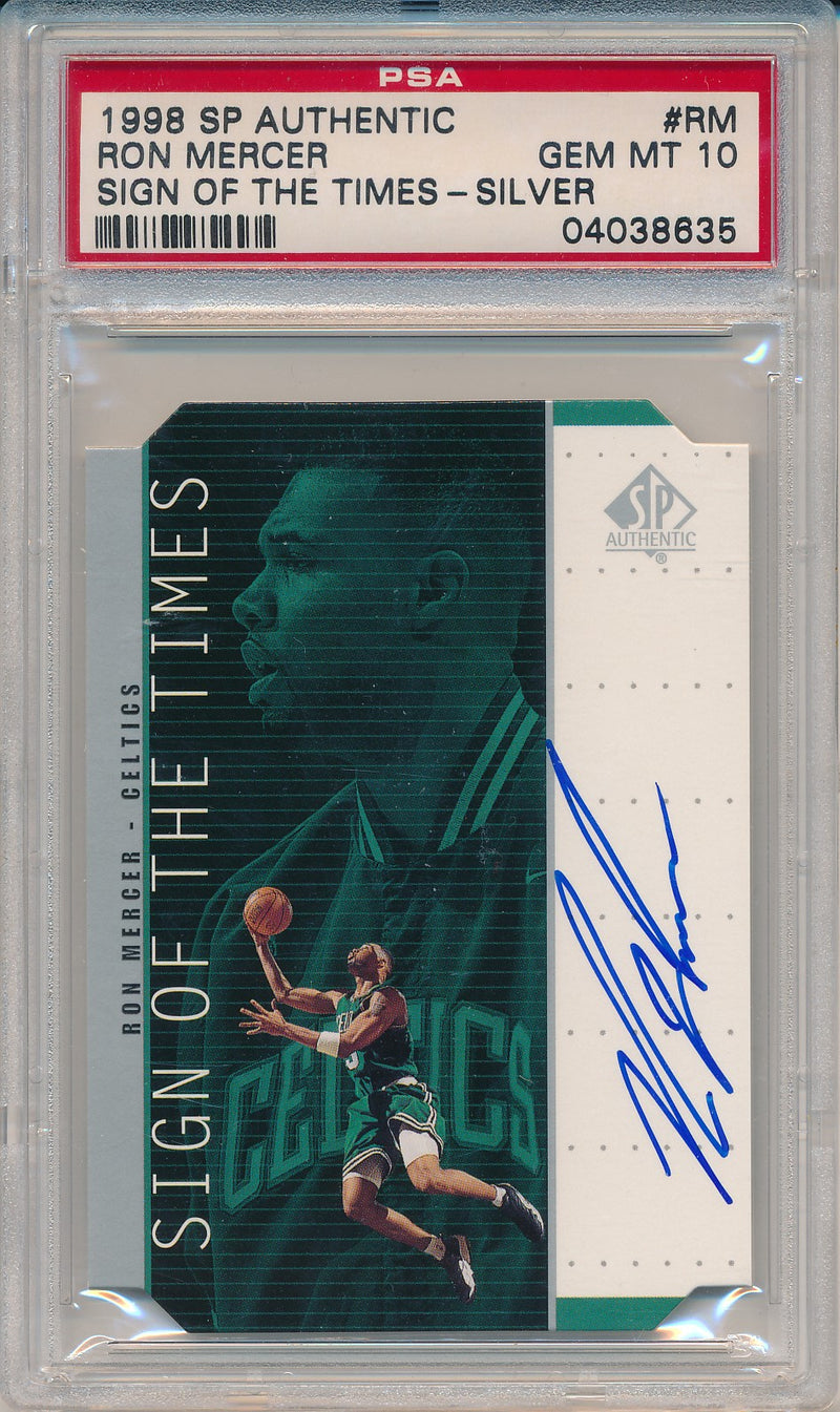 Upper Deck 1998-1999 SP Authentic Sign Of The Times #RM Ron Mercer  / PSA Grade 10