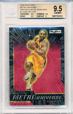 Skybox 2008-2009 Metal Universe Precious Metal Gems Red #4 Kobe Bryant 34/50 / BGS Grade 9.5